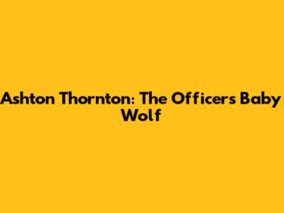 Ashton Thornton: The Officer's Baby Wolf