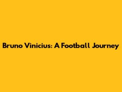 Bruno Vinicius: A Football Journey