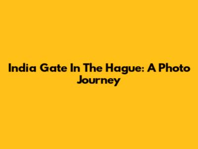 India Gate In The Hague: A Photo Journey