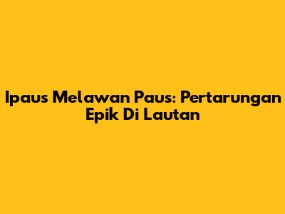 Ipaus Melawan Paus: Pertarungan Epik Di Lautan