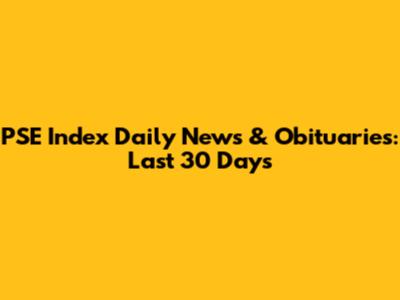 PSE Index Daily News & Obituaries: Last 30 Days