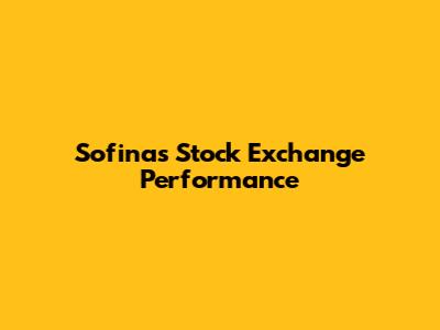 Sofina's Stock Exchange Performance