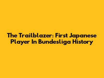 The Trailblazer: First Japanese Player In Bundesliga History